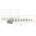 Estructura de cama sin colchón madera de pino blanca 140x190 cm