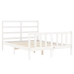 Estructura de cama sin colchón madera de pino blanca 140x190 cm