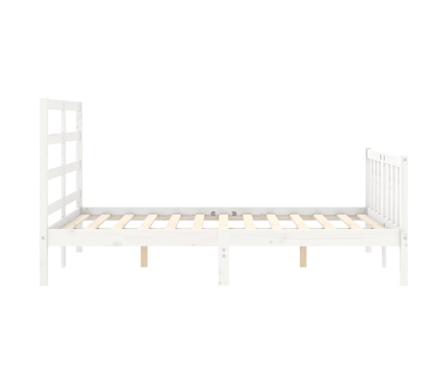 Estructura de cama sin colchón madera de pino blanca 140x190 cm