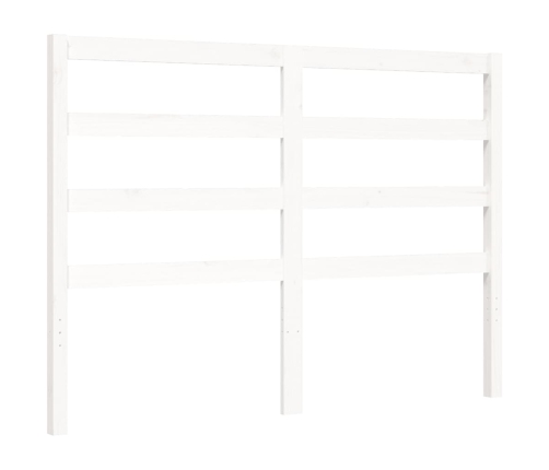Estructura de cama sin colchón madera de pino blanca 140x190 cm