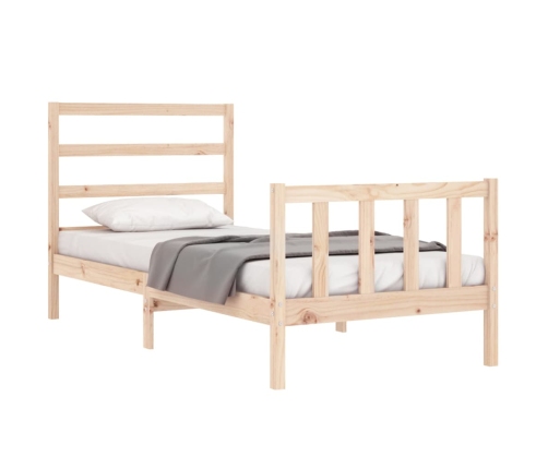 Estructura de cama sin colchón madera maciza de pino 90x200 cm