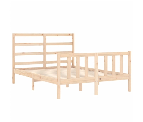 Estructura de cama sin colchón madera de pino maciza 120x200 cm