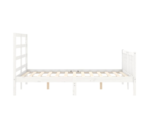 Estructura de cama sin colchón madera de pino blanca 120x200 cm