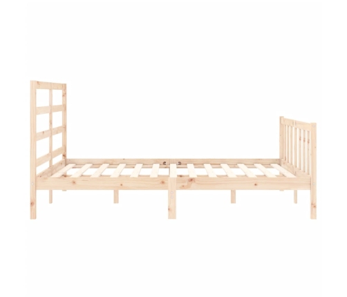 Estructura de cama sin colchón madera maciza de pino 160x200 cm