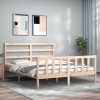 Estructura de cama sin colchón madera maciza de pino 160x200 cm