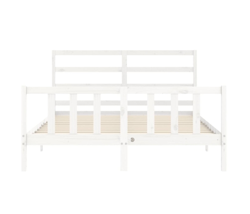 Estructura de cama sin colchón madera maciza de pino 160x200 cm