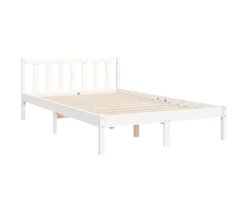 Estructura de cama sin colchón madera maciza de pino 160x200 cm