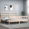 Estructura de cama sin colchón madera maciza de pino 200x200 cm