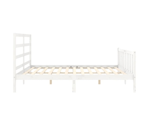 Estructura de cama sin colchón madera maciza blanca 200x200 cm