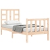 Estructura de cama individual con cabecero madera maciza