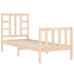 Estructura de cama individual con cabecero madera maciza