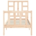 Estructura de cama individual con cabecero madera maciza