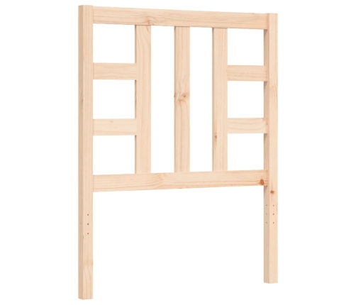 Estructura de cama individual con cabecero madera maciza