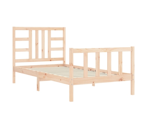 Estructura de cama sin colchón madera maciza de pino 90x190 cm