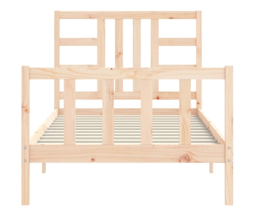 Estructura de cama sin colchón madera maciza de pino 90x190 cm