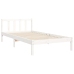 Estructura de cama sin colchón madera maciza blanca 90x190 cm