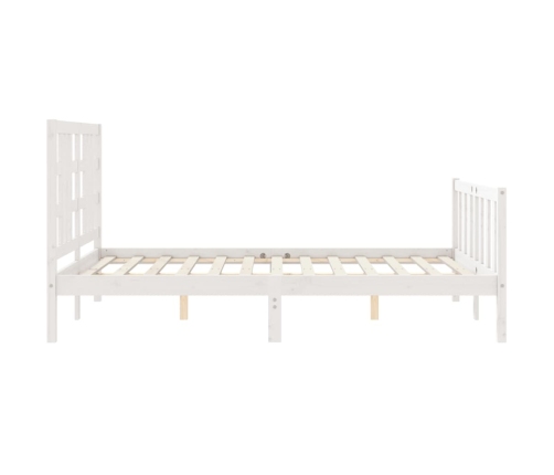 Estructura de cama sin colchón madera de pino blanca 140x190 cm