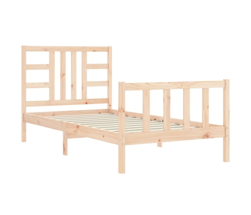 Estructura de cama sin colchón madera maciza de pino 90x200 cm