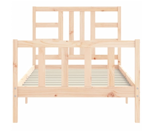 Estructura de cama sin colchón madera maciza de pino 90x200 cm