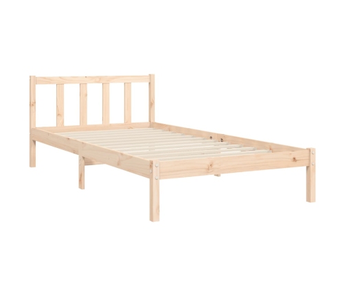 Estructura de cama sin colchón madera maciza de pino 90x200 cm