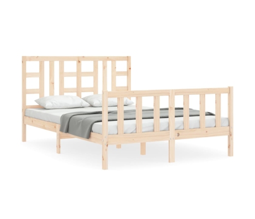 Estructura de cama sin colchón madera de pino blanca 140x200 cm