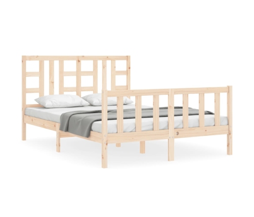 Estructura de cama sin colchón madera maciza de pino 160x200 cm