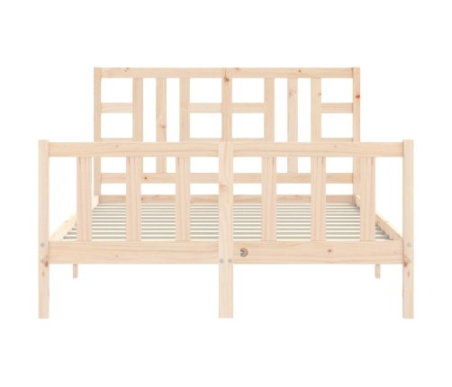 Estructura de cama sin colchón madera maciza de pino 160x200 cm