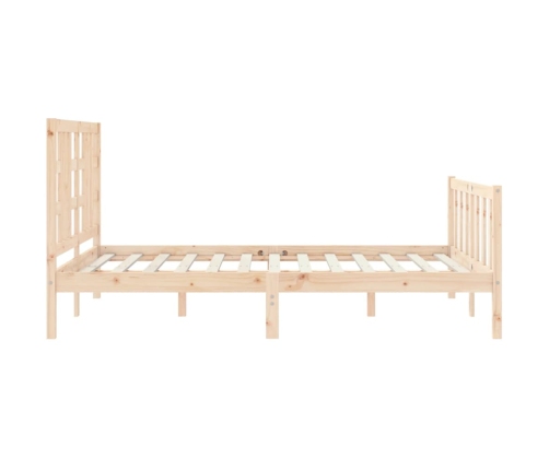 Estructura de cama sin colchón madera maciza de pino 160x200 cm