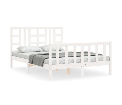 Estructura de cama sin colchón madera maciza de pino 160x200 cm