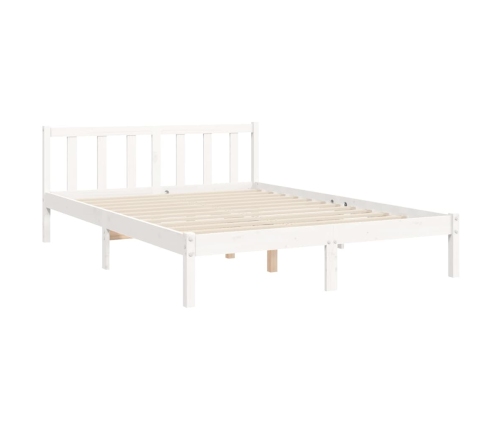 Estructura de cama sin colchón madera maciza de pino 160x200 cm