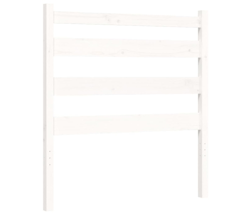 Estructura de cama sin colchón madera maciza blanca 90x190 cm