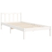 Estructura de cama sin colchón madera maciza blanca 90x190 cm