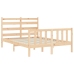 Estructura de cama sin colchón madera maciza de pino 140x190 cm