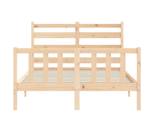 Estructura de cama sin colchón madera maciza de pino 140x190 cm