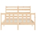 Estructura de cama sin colchón madera maciza de pino 140x190 cm