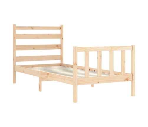 Estructura de cama sin colchón madera maciza de pino 90x200 cm