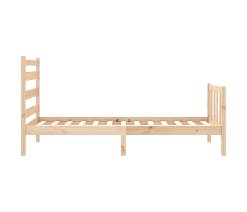 Estructura de cama sin colchón madera maciza de pino 90x200 cm