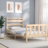 Estructura de cama sin colchón madera maciza de pino 90x200 cm