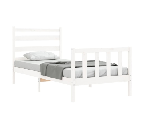 Estructura cama sin colchón madera maciza pino blanca 100x200cm