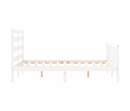 Estructura de cama sin colchón madera de pino blanca 140x200 cm