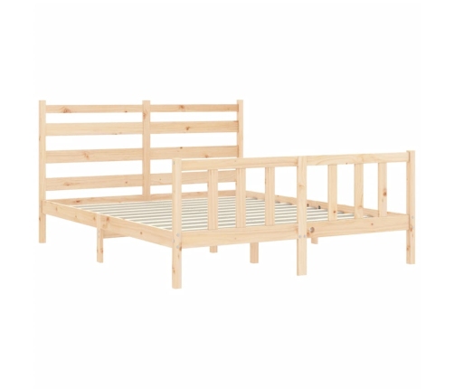 Estructura de cama sin colchón madera maciza de pino 160x200 cm