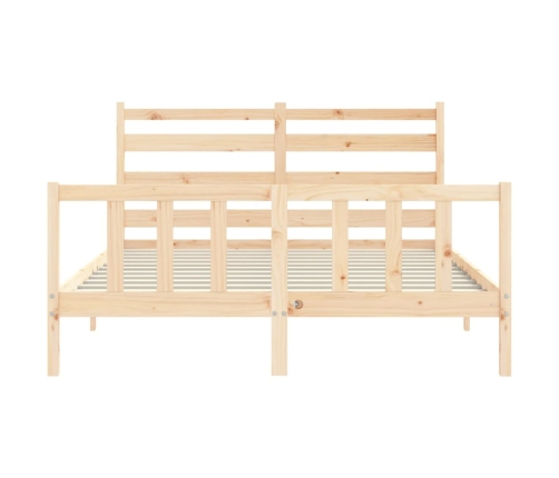 Estructura de cama sin colchón madera maciza de pino 160x200 cm