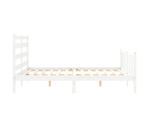 Estructura de cama sin colchón madera maciza de pino 160x200 cm