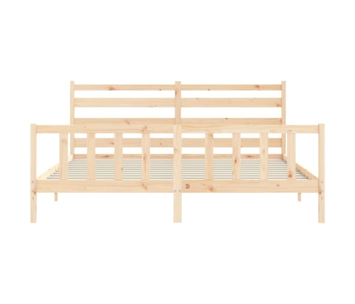 Estructura de cama sin colchón madera maciza de pino 200x200 cm