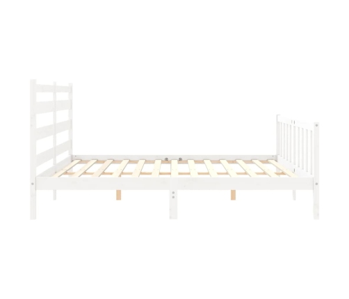 Estructura de cama sin colchón madera maciza blanca 200x200 cm