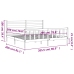 Estructura cama y cabecero madera maciza marrón miel 200x200 cm
