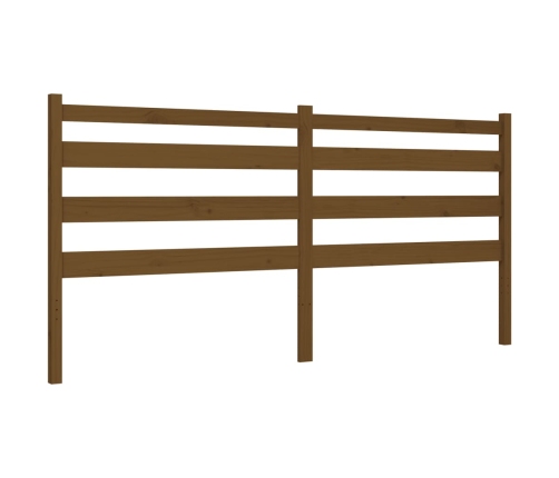 Estructura cama y cabecero madera maciza marrón miel 200x200 cm