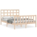 Estructura de cama sin colchón madera maciza de pino 140x190 cm