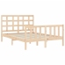 Estructura de cama sin colchón madera maciza de pino 140x190 cm