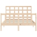 Estructura de cama sin colchón madera maciza de pino 140x190 cm